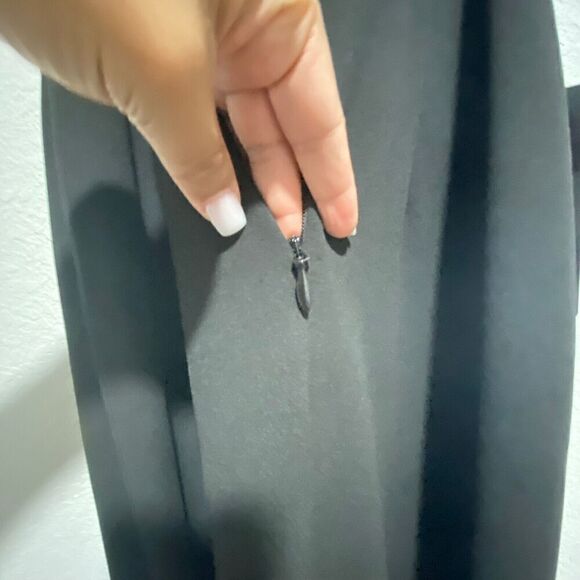 NWT Bebe Womens Lace Inset Maxi Gown Dress Black Small Long Slit Sleeveless - Picture 6 of 12